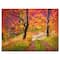 Designart - Bright Colorful Fall Trees in Forest - Large Landscape Canvas Art Print